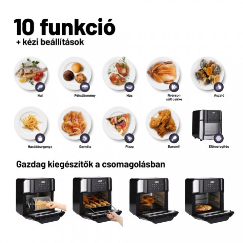 Lauben Air Fryer Oven 1500SB Hőlégkeveréses sütő fritőzzel Lauben Air Fryer Oven 1500SB Hőlégkeveréses sütő fritőzzel